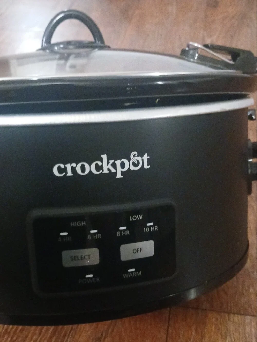 Crock-Pot 6 Quart Black Slow Cooker with Glass Lid
